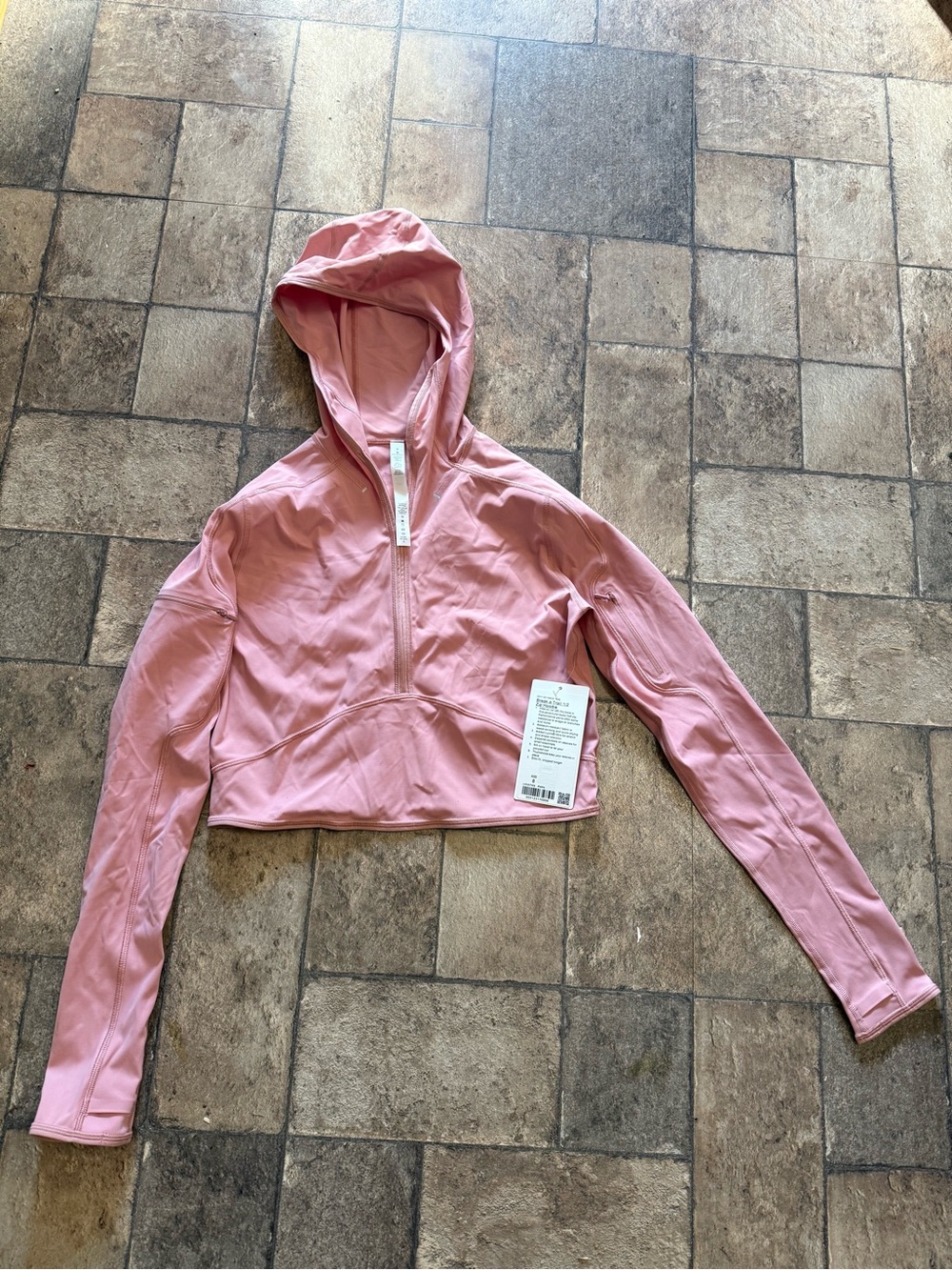 Lululemon Break a Trail 1/2 zip in Pink Pastel